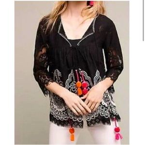 Hemant And Nandita Sheer Lace Top